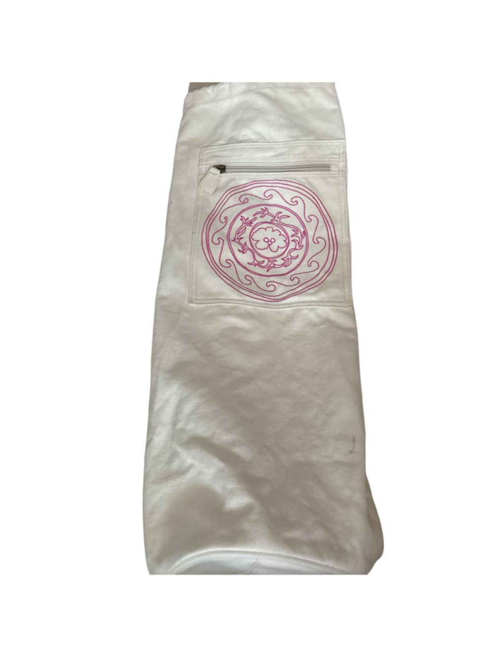 Gaiam Women's Yoga Mat Bag Tote One Size White Pink